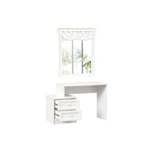 Алмаз. Любимый дом Джулия Столик туалетный с зеркалом ППУ (Белый)