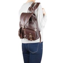 Кожаный рюкзак Пилот темно-коричневый