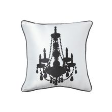 Подушка с принтом chandelier ii white