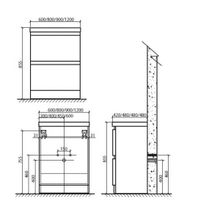 BelBagno Тумба с раковиной напольная ENERGIA-N 600 Bianco Lucido