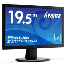 Монитор iiyama e2083hsd-b1, 19.5" (1600x900), tn, vga (d-sub), dvi