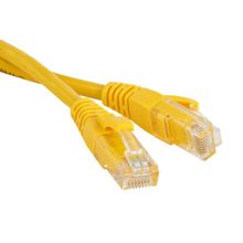 LAN-45-45-7.0-YL Патч-корд LANMASTER UTP кат.5Е, с заливными колпачками, 7.0 м, желтый