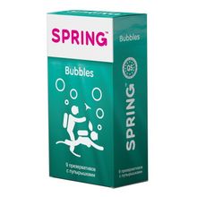 Презервативы SPRING BUBBLES с пупырышками - 9 шт. (68840)
