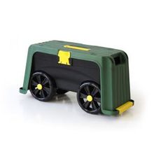 Ящик-подставка на колесах 4 в 1 зеленый черный