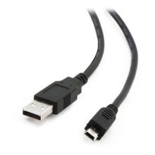 Кабель USB 2.0 Am=>mini B - 1.8 м, черный, позол. контакты, Gembird Cablexpert Pro (CCP-USB2-AM5P-6)