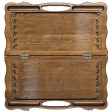 Нарды резные "Россия" с ручкой 60