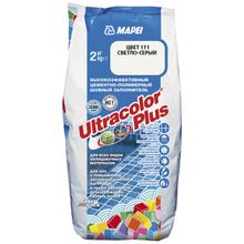 МАПЕЙ Ультраколор Плюс затирка для швов №111 светло-серая (2кг)   MAPEI Ultracolor Plus цементно-полимерный шовный заполнитель №111 светло-серая (2кг)