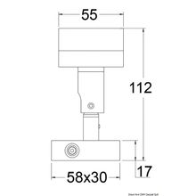 Osculati Laguna articulated spotlight 1 HD LED 12 24 V, 13.439.21