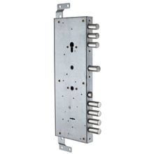 Замок врезной двухсистемный ЗВ 25.14 (прав) с тягами (без планки), 5+1 кл. (длин. кл. 54 мм)  z8133 