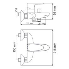 WasserKRAFT Смеситель для ванны Leine 3501