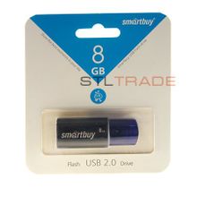 SB8GBCL-B, 8GB USB 2.0 Click series, Blue, SmartBuy