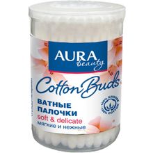 Aura Beauty Cotton Buds 100 палочек в контейнере