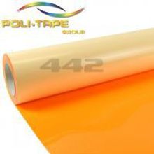 POLI-FLEX Premium 442 Neon Orange термотрансферная плёнка матовая самоклеющаяся полиуретановая 0,5 м, 100 мкм, 25 метров