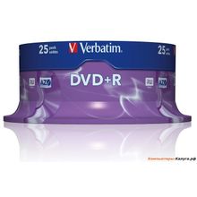 Диски DVD+R 4.7Gb Verbatim 16x  25 шт  Cake Box  &lt;43500&gt;