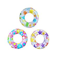 Круг надувной плавательный Intex 59241NP Lively Print Swim Ring 61 см (6-10 лет)