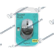Оптическая мышь Logitech "M330 Silent Plus" 910-004909, беспров., 2кн.+скр., черный (USB) (ret) [135946]