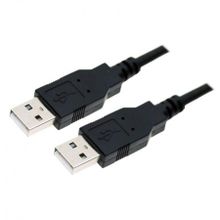 Кабель USB 2.0 Am - Am - 1.5 м, чёрный