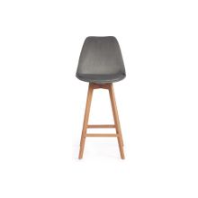 Tetchair Стул TULIP SOFT BAR (mod. 75), светло-серый (HLR19) натуральный