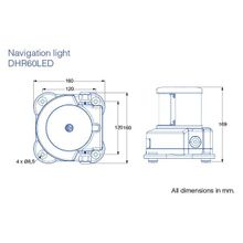 DHR Конвойный огонь светодиодный DHR DHR60 60.04.10.00 24 В 3 Вт синий для судов от 20 до 50 м