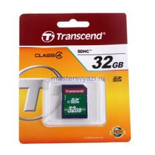 Карта памяти SDHC 32Гб Transcend Class 4