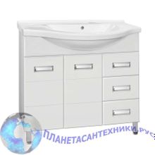 Тумба с раковиной Style Line Ирис 100 (3 ящ.) под умывальник Эльбрус 100