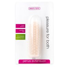 Телесная насадка на пенис с шипами по всей длине - 13 см. (46647)