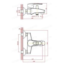 Смеситель ZOLLEN SIEGEN (арт. SI61411641) для ванны короткий изл. , с аксес.