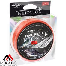 Плетеный шнур Mikado NIHONTO FINE BRAID 0,50 orange (100 м) - 41,80 кг.