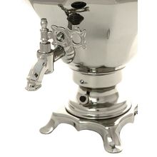 Электрический самовар 3 литра никелированный "Конус-тюльпан" с автоматическим выключением, арт. 130290к