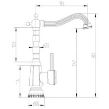 Смеситель Zorg A 306K-BR бронза