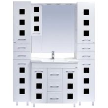 Misty Пенал для ванной Кармен L черное стекло с б к