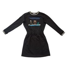 Leya.me Туника черная с аппликацией ALD 035