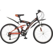 24" STINGER Banzai 2018 (18ск, стал, двухпод, Vbr, Shimano TS38 TZ30 TY21)(24SFV.BANZAI.14BK8, рама 14", черный, 127010)