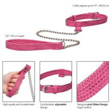 Розовый ошейник с поводком Tickle Me Pink Collar With Leash (163114)