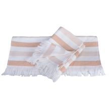 Махровое полотенце 70x140 "STRIPE", персиковый, 100% Хлопок
