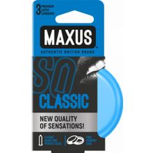 Классические презервативы в железном кейсе MAXUS Classic - 3 шт. (139076)