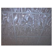Подвесной потолок 3D серебро, рисунок волна, выполнен из потолочных панелей покрытых 3d материалом пр-во США (20 цветов)