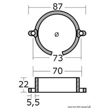 Osculati Propeller shaft zinc anode Mercruiser Bravo I, 43.806.18