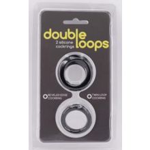 Набор из 2 эрекционных колец Double Loops Черный