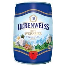 Пиво Либенвайс Вайзен, 5.000 л., 5.5%, железная бочка, 2