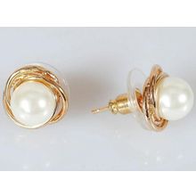 Серьги с жемчугом "В кольцах идеал"