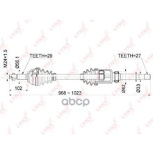 Привод В Сборе | Перед Прав | LYNXauto арт. CD1124