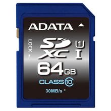 Флеш карта SD 64GB A-DATA Premier SDXC Class 10 UHS-I