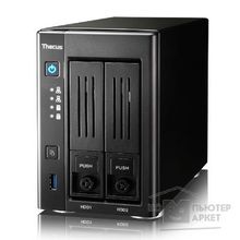 Thecus W2810PRO Накопитель NAS 2 x 3.5, Windows SS 2012 Essentials, Intel Celeron 2,24 ГГц, 2 SATA, 2 LAN GB , 4GB DDR3, USB 3.0, HDMI