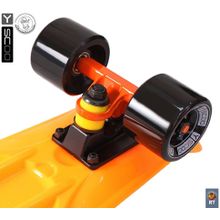 401-O Скейтборд Y-SCOO Fishskateboard 22" винил 56,6х15 с сумкой ORANGE black