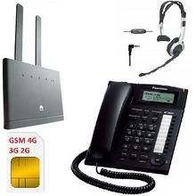 Комплект ShopCarry SIM CallCenter С31543 стационарный сотовый телефон gsm 4g 3g wifi под сим-карту с гарнитурой