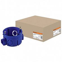 Установочная коробка СП D68х42мм²  саморезы, стыковочные узлы, синяя, IP20 |  код. SQ1402-1118 |  TDM