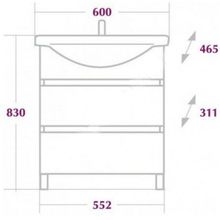 Тумба с раковиной Onika Элита 60.13