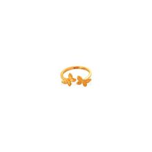 Золотое кольцо  разъемное без вставок Бабочки (Ман) фауна