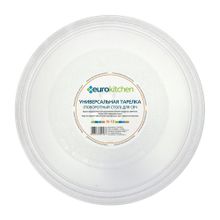 Тарелка универсальная Eurokitchen для микроволновой печи, диаметр 284 мм под коуплер + Чистящее средство для СВЧ-печей